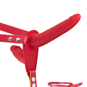 Strap-on double strap red